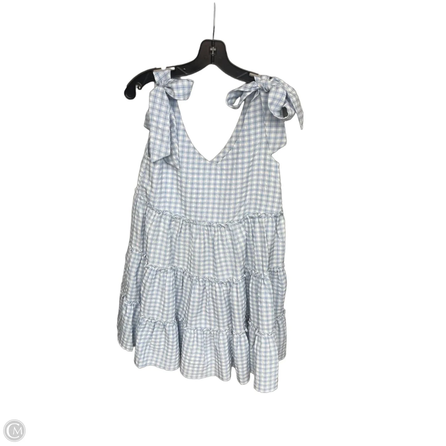 Dress Casual Midi By Clothes Mentor In Blue & White, Size: 4