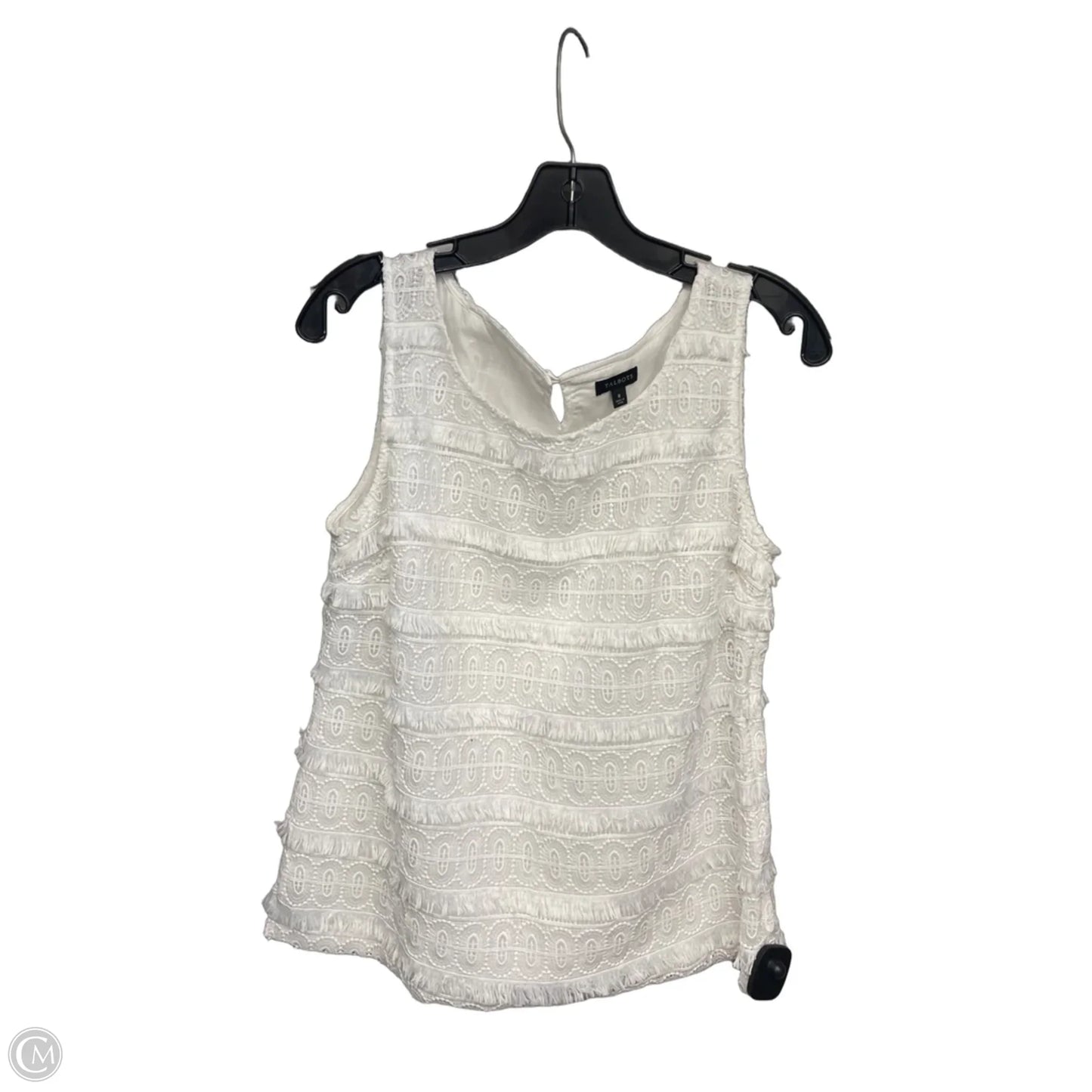 Top Sleeveless By Talbots In White, Size: 8