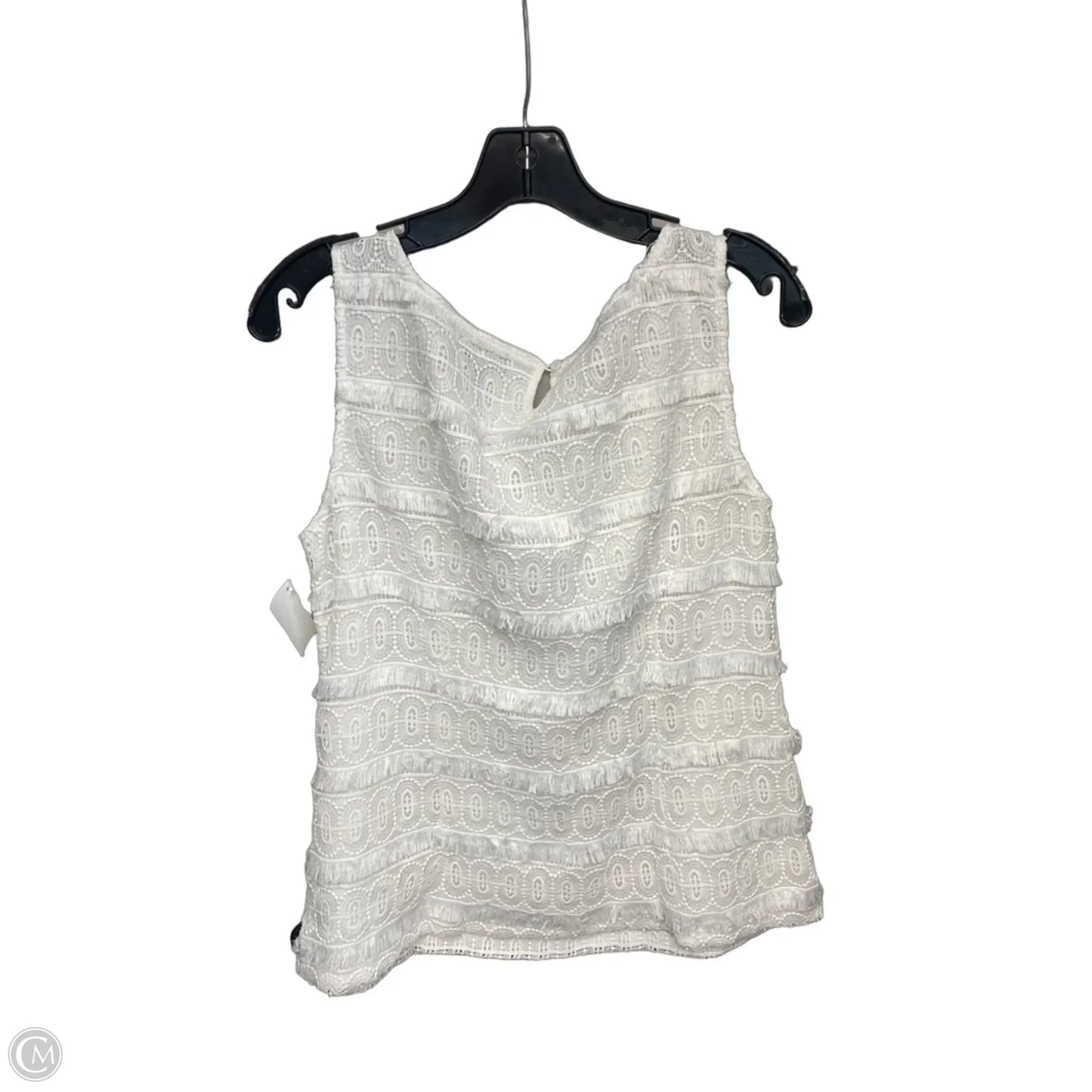 Top Sleeveless By Talbots In White, Size: 8