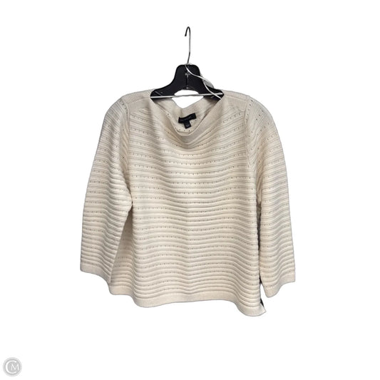 Sweater By Ann Taylor In Cream, Size: L