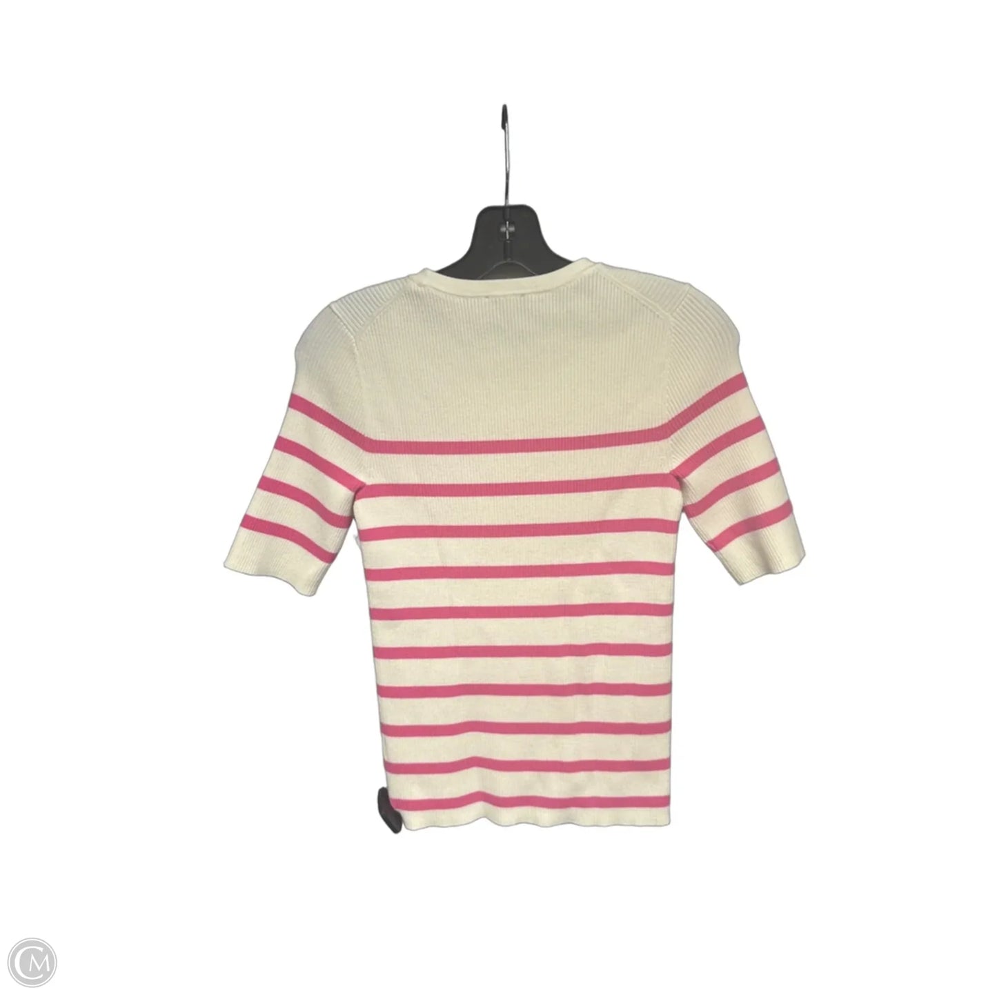 Top Short Sleeve By Talbots In Cream & Pink, Size: Xs