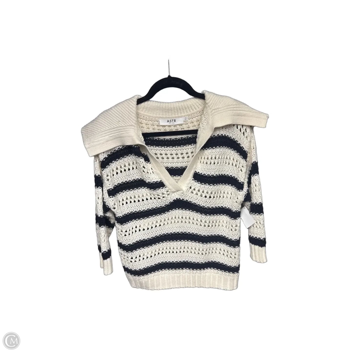Sweater By Astr In Black & Cream, Size: M
