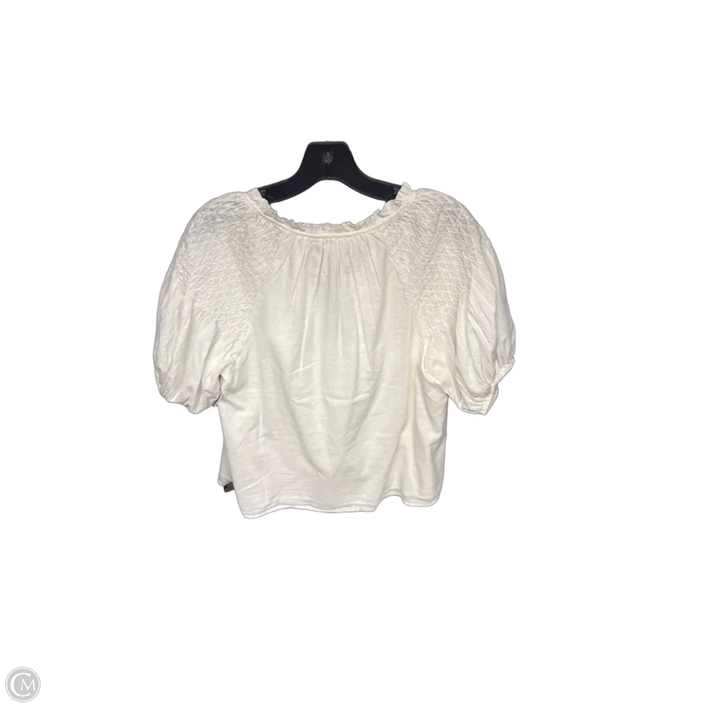Top Short Sleeve By J. Crew In Cream, Size: S