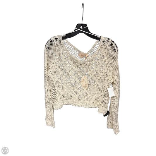 Top Long Sleeve By Clothes Mentor In Cream, Size: M