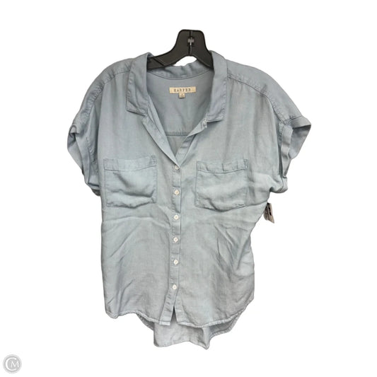 Top Short Sleeve By Harper In Blue, Size: S