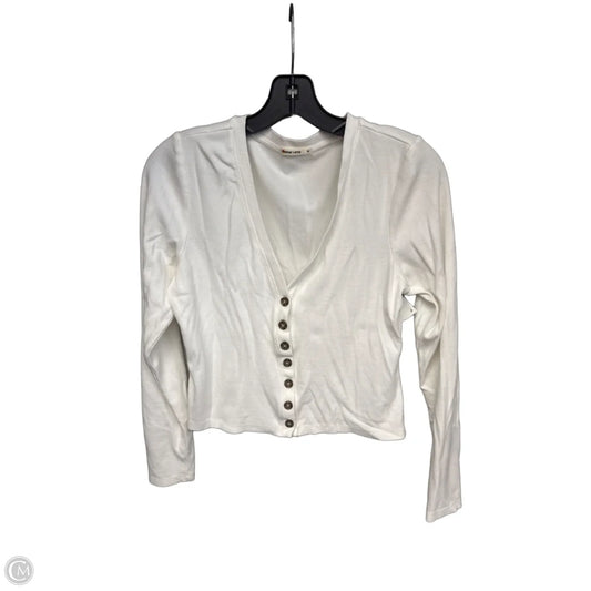 Top Long Sleeve By Marine Layer In White, Size: M