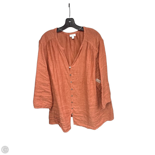 Tunic Long Sleeve By Pure Jill In Orange, Size: 3x