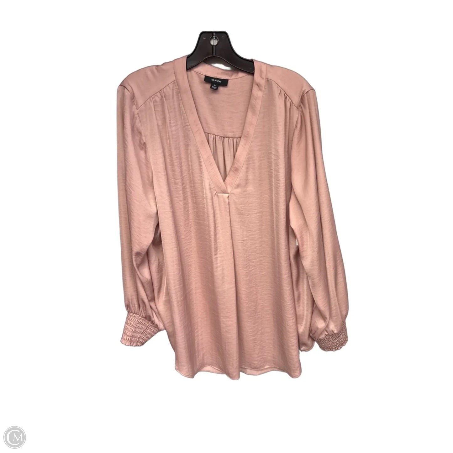 Blouse Long Sleeve By Alfani In Pink, Size: 3x