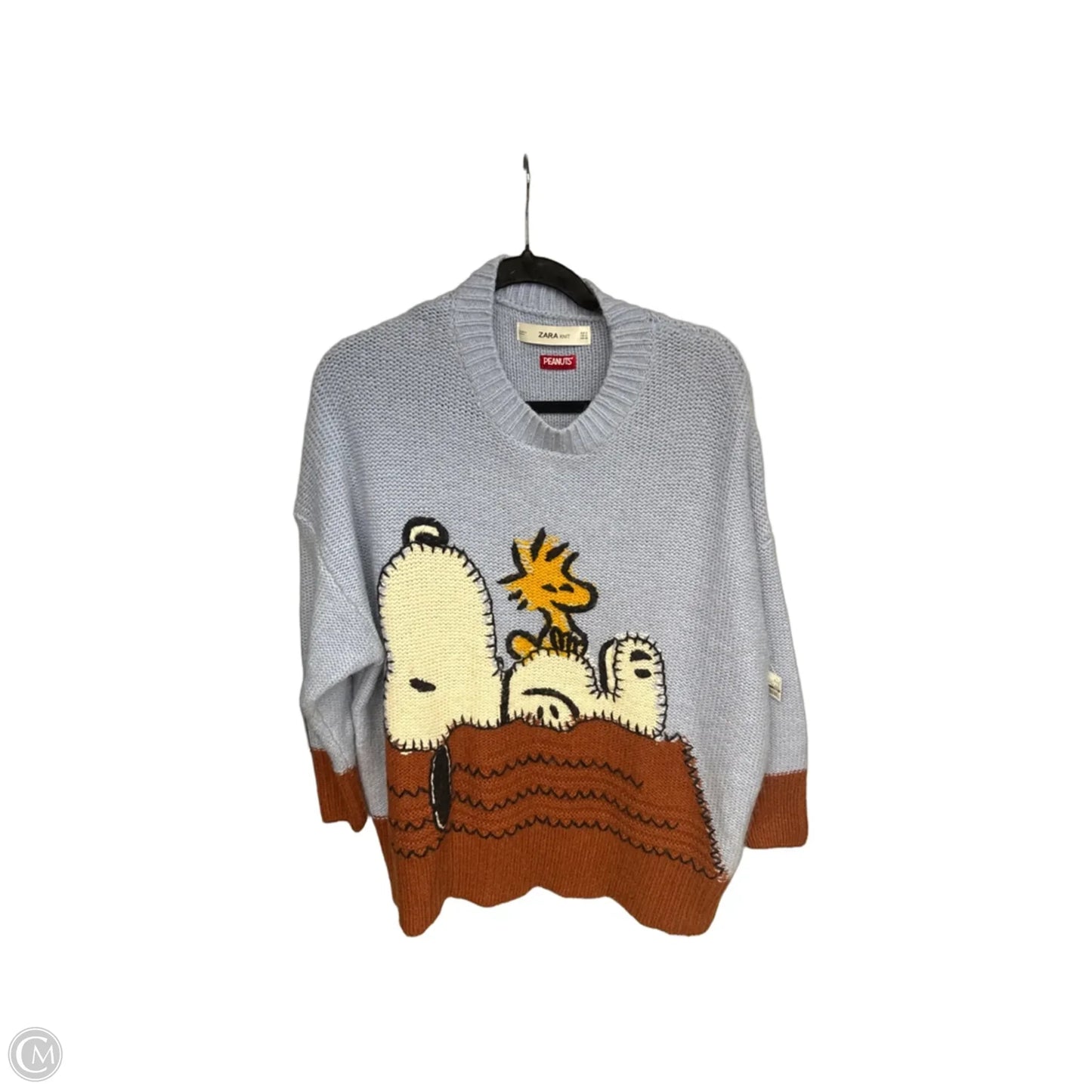 Sweater By Zara In Blue & Brown, Size: S