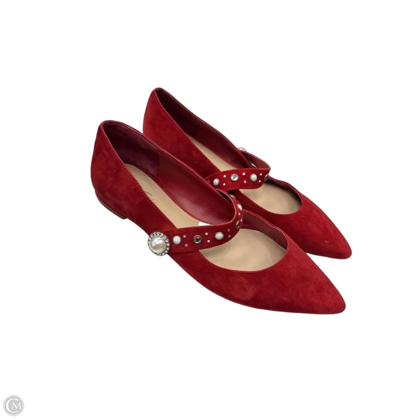 Shoes Flats By Lord And Taylor In Red & White, Size: 9