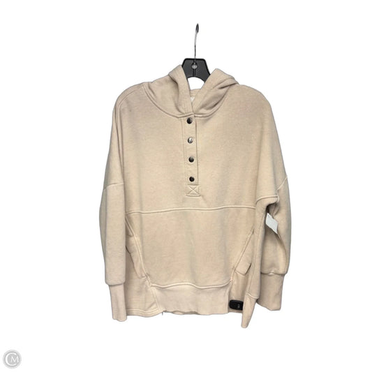 Sweatshirt Hoodie By Zenana In Beige, Size: M