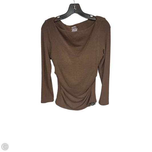 Top Long Sleeve By Clothes Mentor In Brown, Size: L