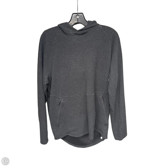 Athletic Sweatshirt Hoodie By Lululemon In Grey, Size: M