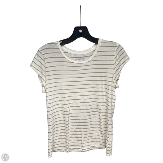 Top Short Sleeve By Universal Thread In Striped Pattern, Size: M