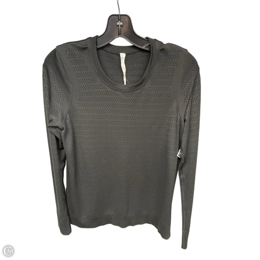 Athletic Top Long Sleeve Crewneck By Lululemon In Black, Size: 8