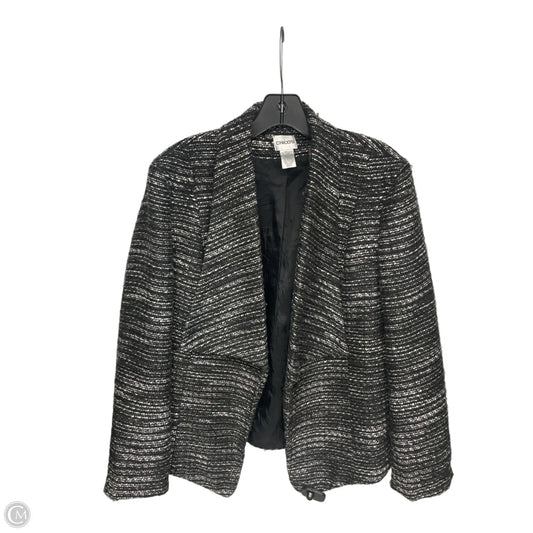 Blazer By Chicos In Black & White, Size: Xl