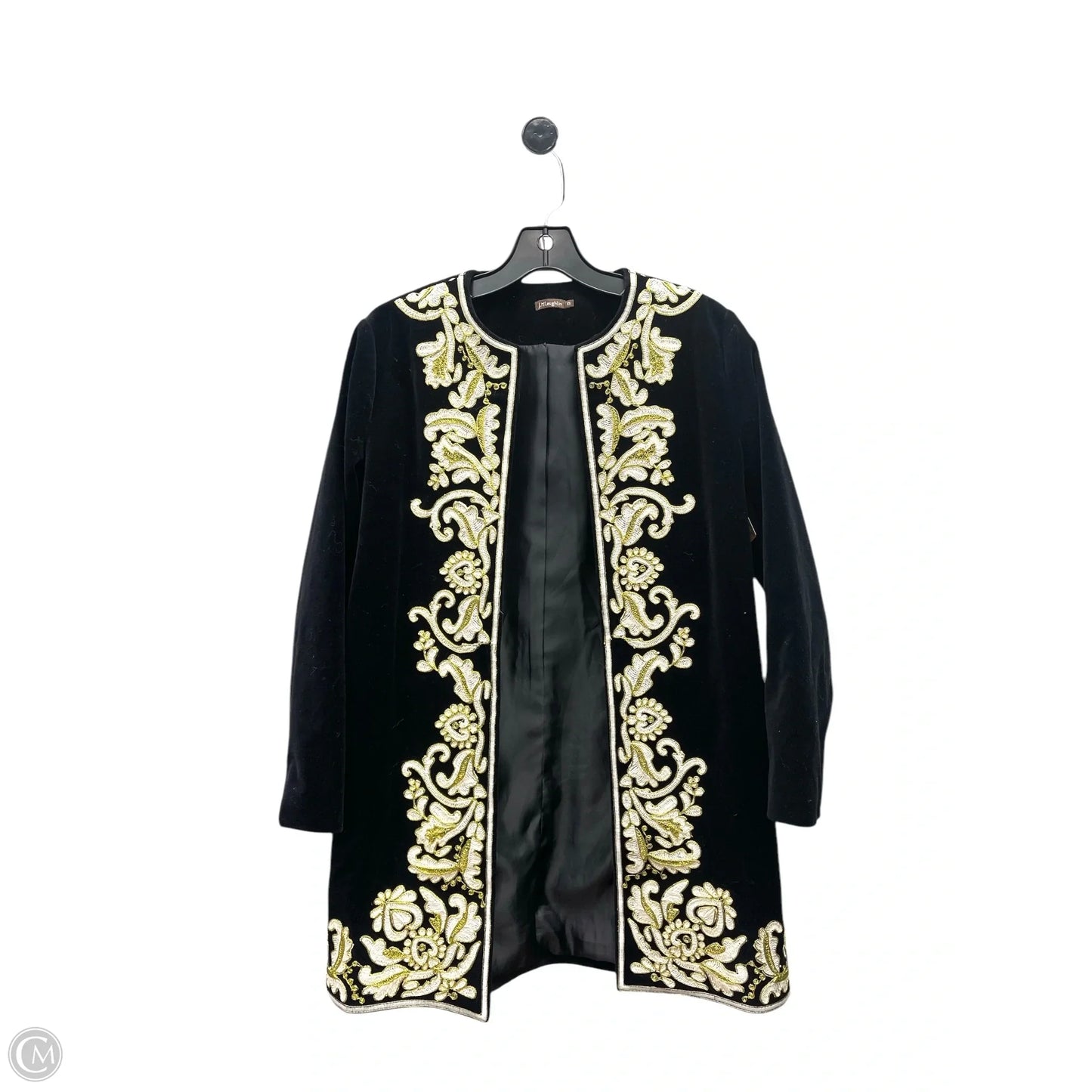 Blazer By J Mclaughlin In Black & Gold, Size: Xs