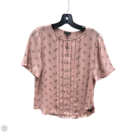 Top Short Sleeve By Ann Taylor In Pink, Size: S