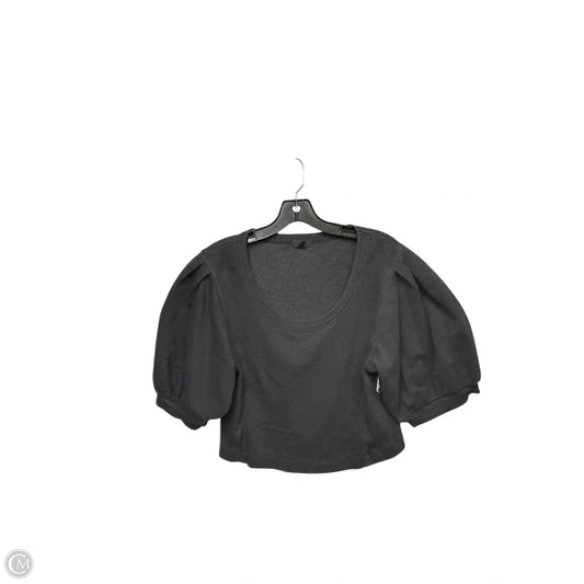 Top Short Sleeve By Aerie In Black, Size: L