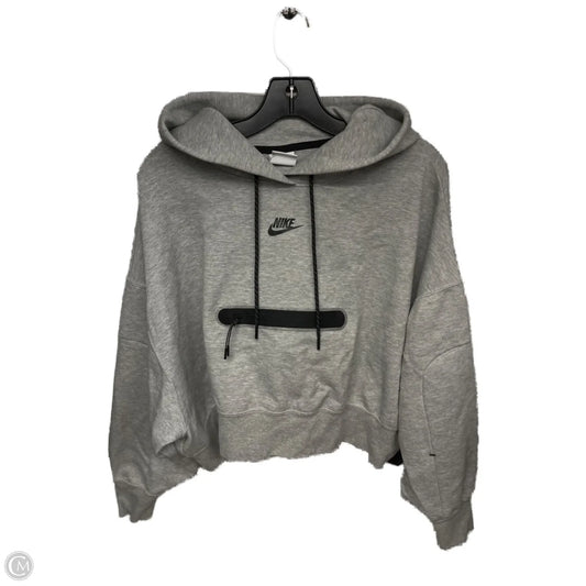 Sweatshirt Hoodie By Nike Apparel In Grey, Size: S