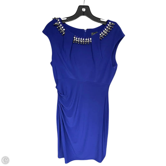 Dress Party Midi By Vince Camuto In Blue & Silver, Size: 10