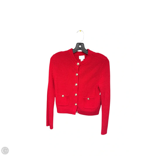 Cardigan By H&m In Red, Size: Xs