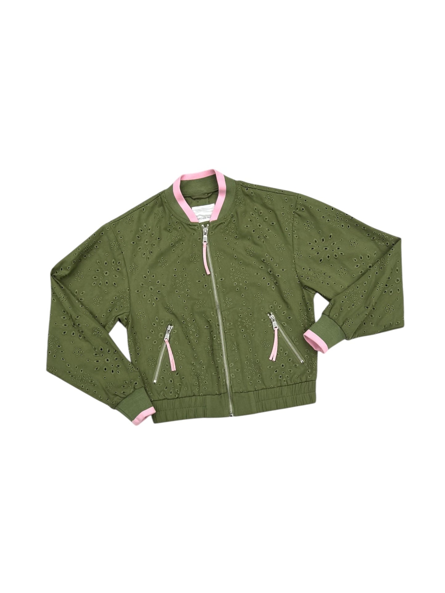 Jacket Other By Avec Les Filles In Green & Pink, Size: Xxs
