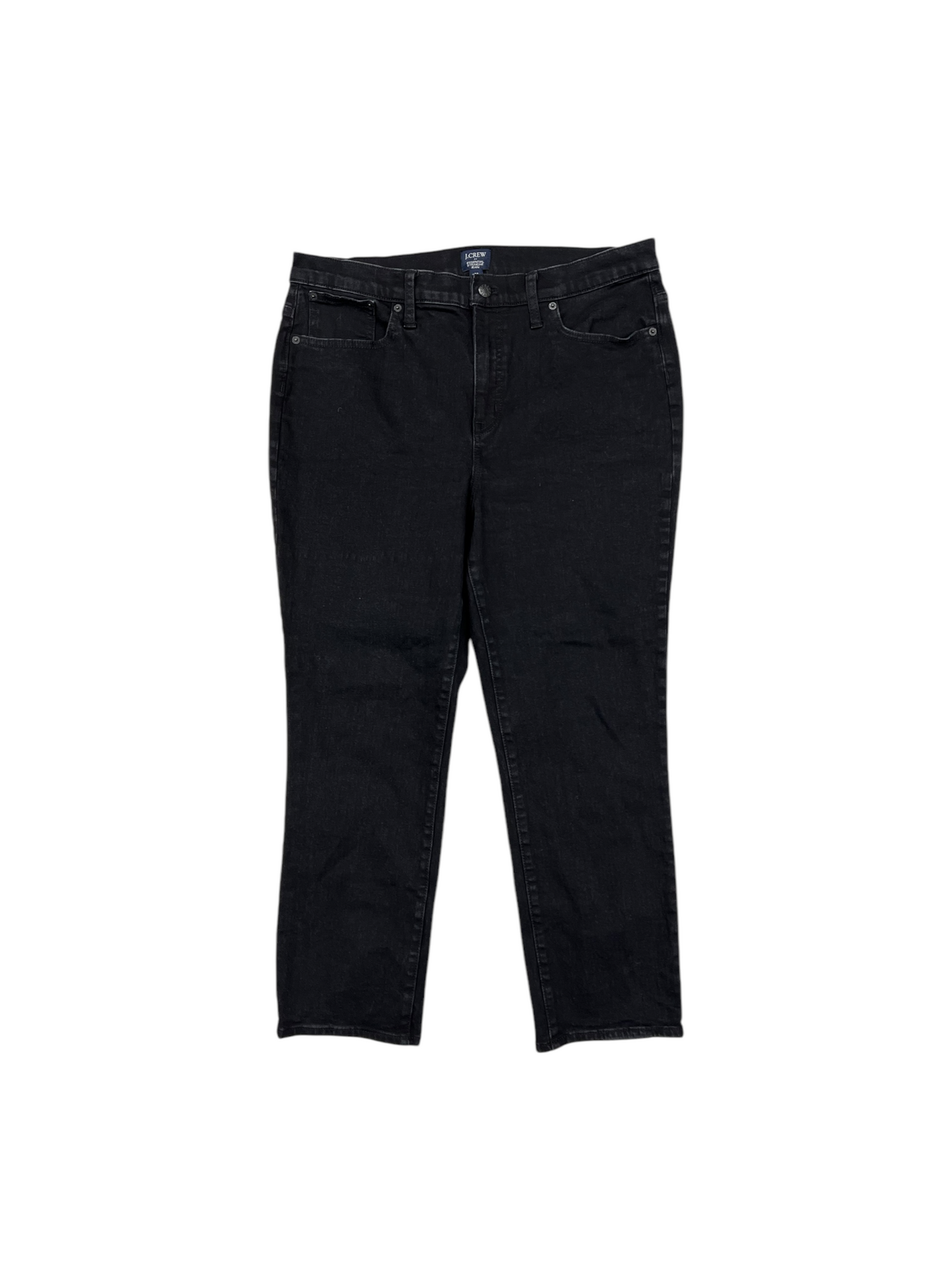 Jeans Straight By J. Crew In Black Denim, Size: 14