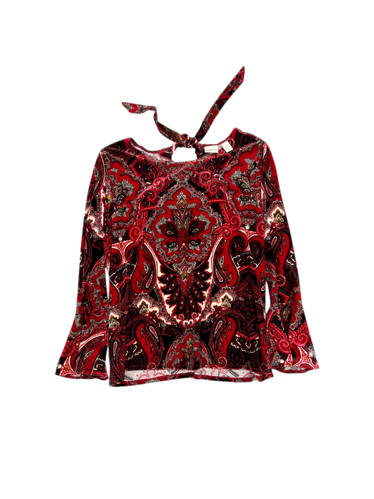 Top Long Sleeve By Chicos In Red, Size: Xl