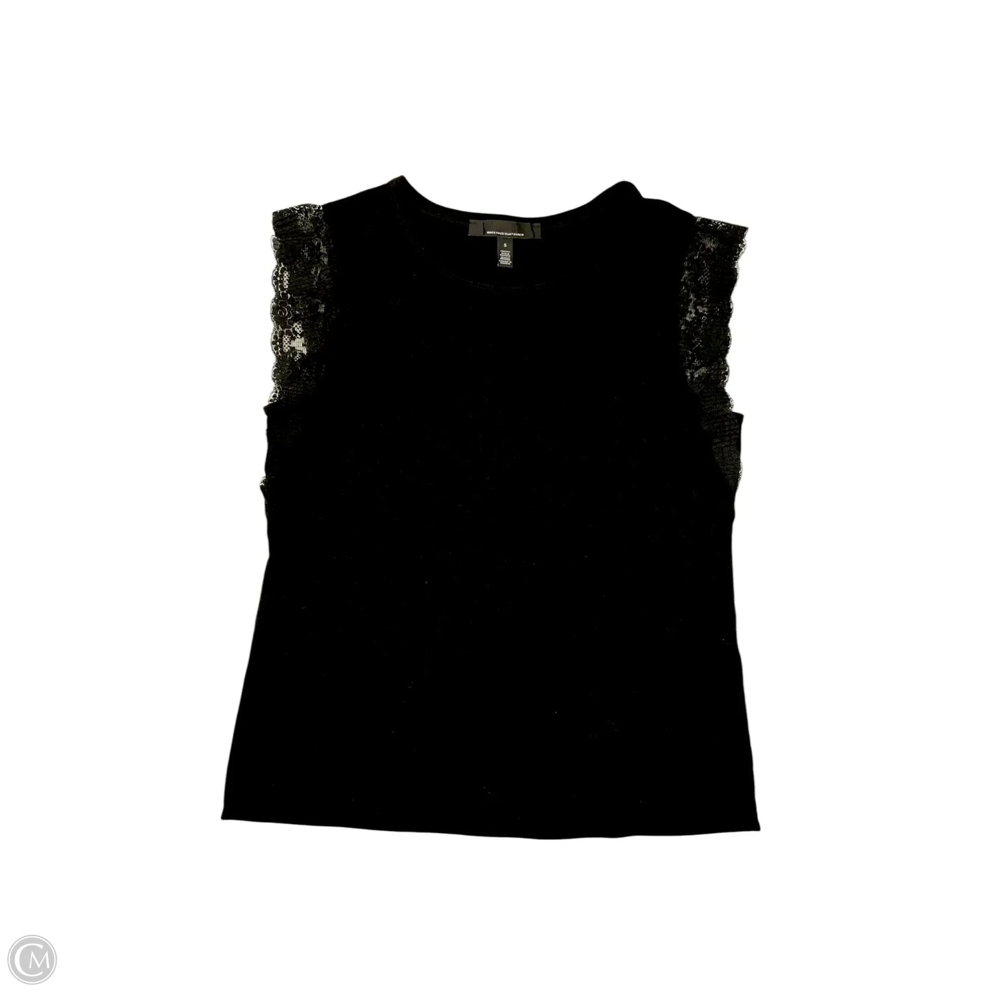 Top Short Sleeve By White House Black Market In Black, Size: S