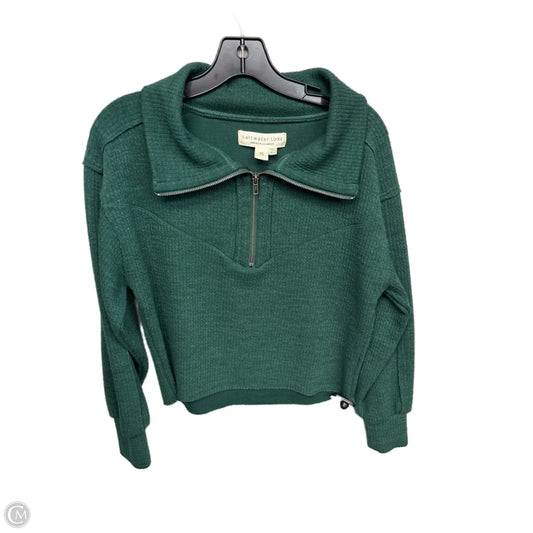 Sweatshirt Collar By Clothes Mentor In Green, Size: Xs
