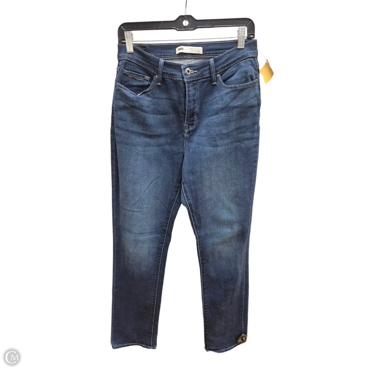 Jeans Skinny By Levis In Blue Denim, Size: 10