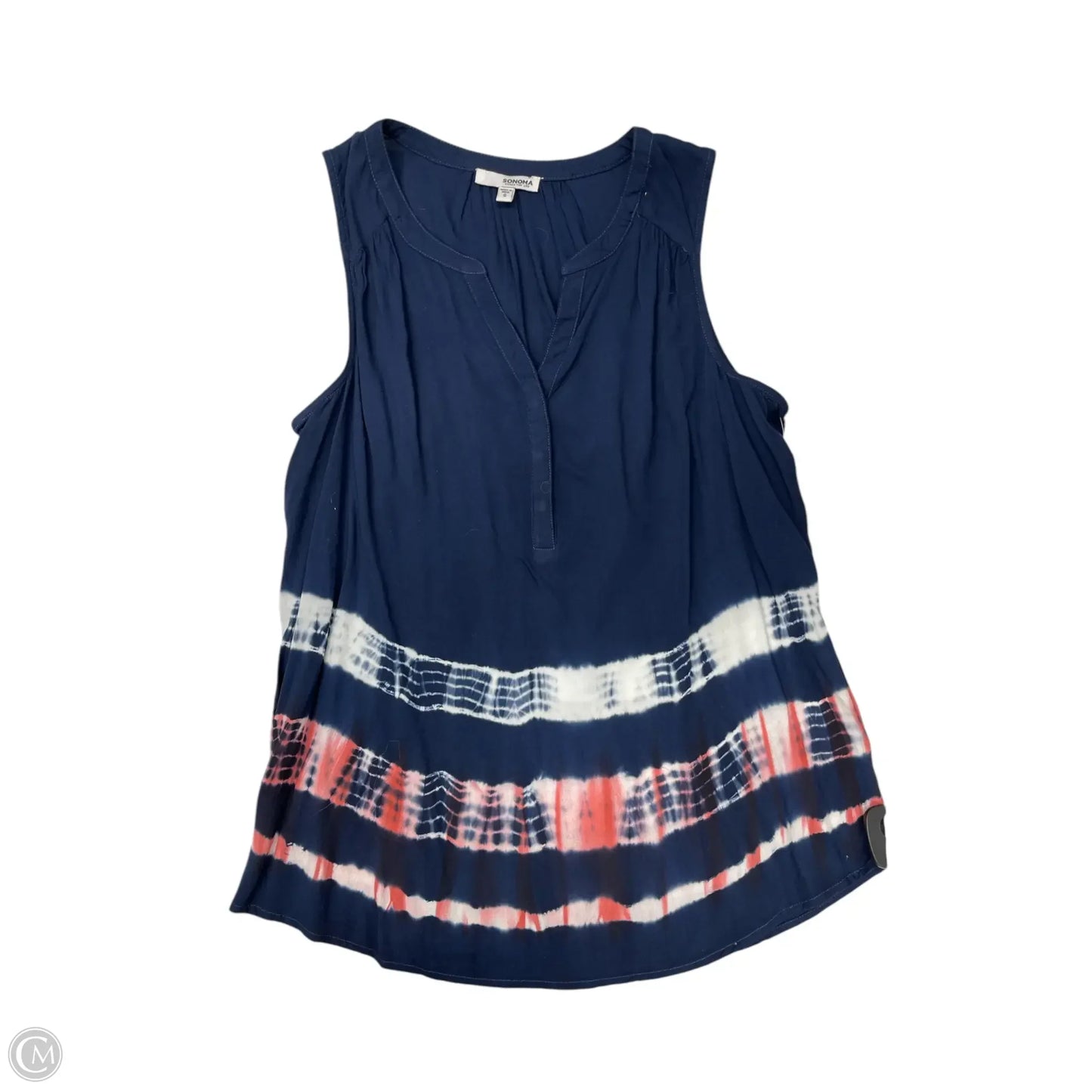 Top Sleeveless By Sonoma In Navy, Size: S