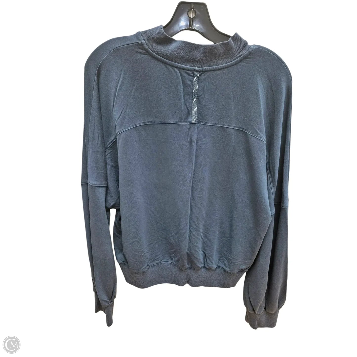 Athletic Top Long Sleeve Collar By Fabletics In Blue, Size: Xl