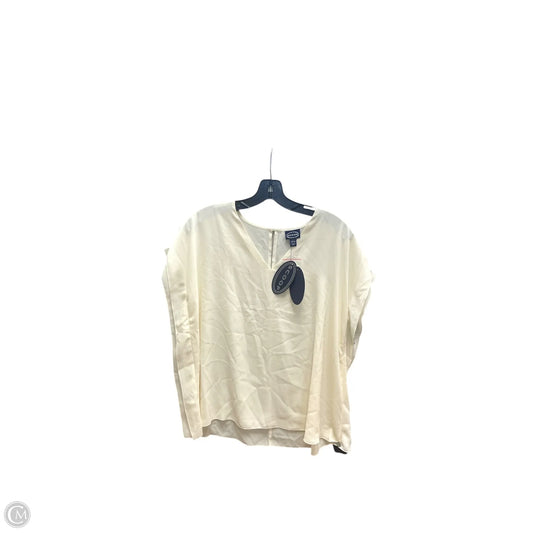 Top Short Sleeve By Scoop In Cream, Size: L