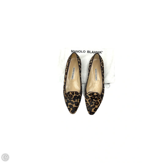 Shoes Luxury Designer By Manolo Blahnik In Animal Print, Size: 6