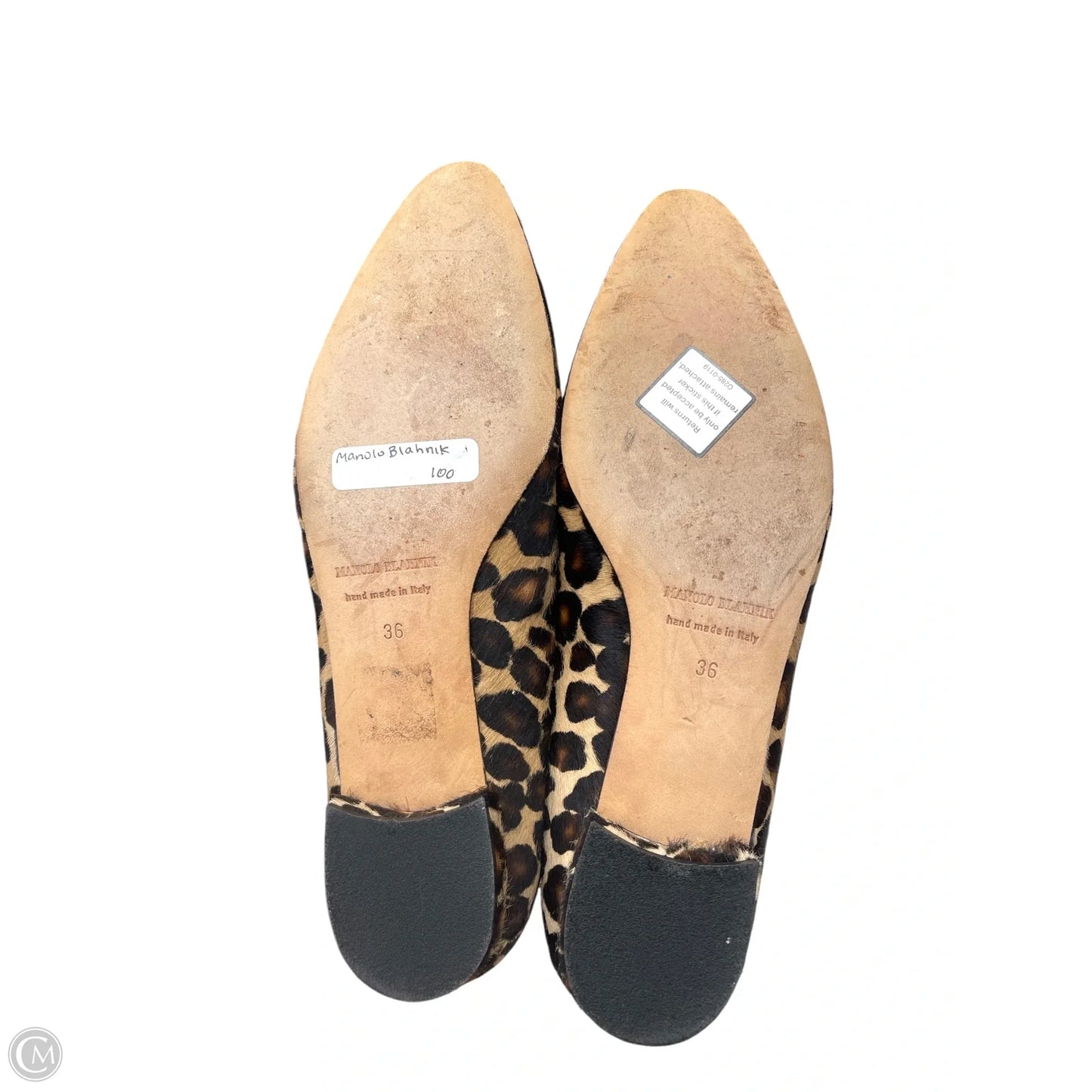 Shoes Luxury Designer By Manolo Blahnik In Animal Print, Size: 6