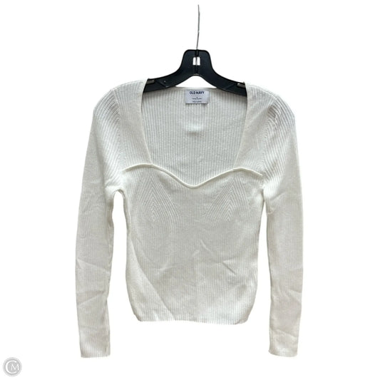 Top Long Sleeve By Old Navy In Ivory, Size: M