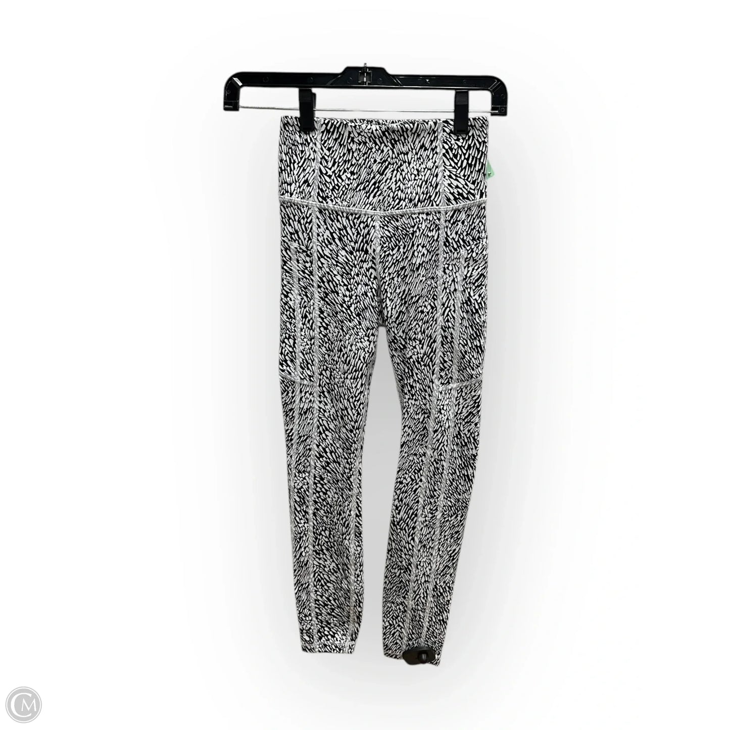 Athletic Leggings By Athleta In Black & White, Size: Xxs