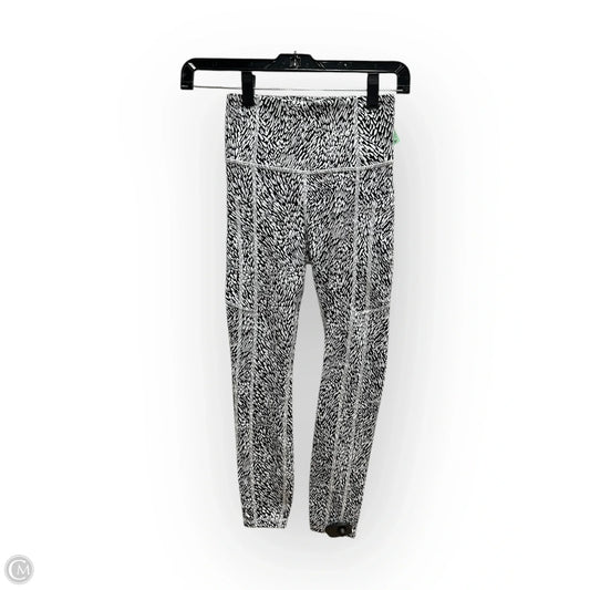 Athletic Leggings By Athleta In Black & White, Size: Xxs