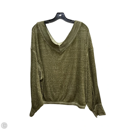 Top Long Sleeve By We The Free In Green, Size: S