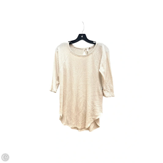 Top 3/4 Sleeve By Anthropologie In Cream, Size: Xs