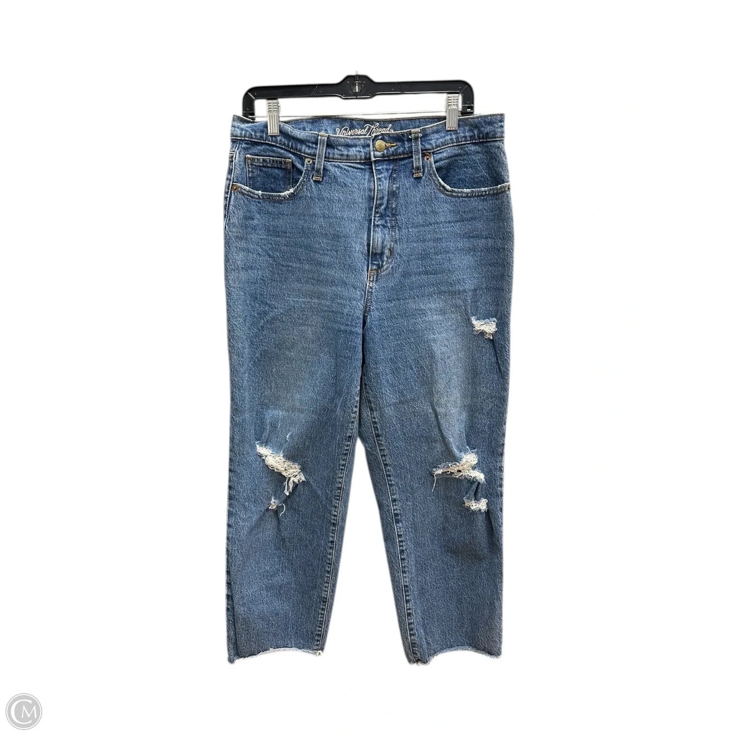 Jeans Straight By Universal Thread In Blue Denim, Size: 12