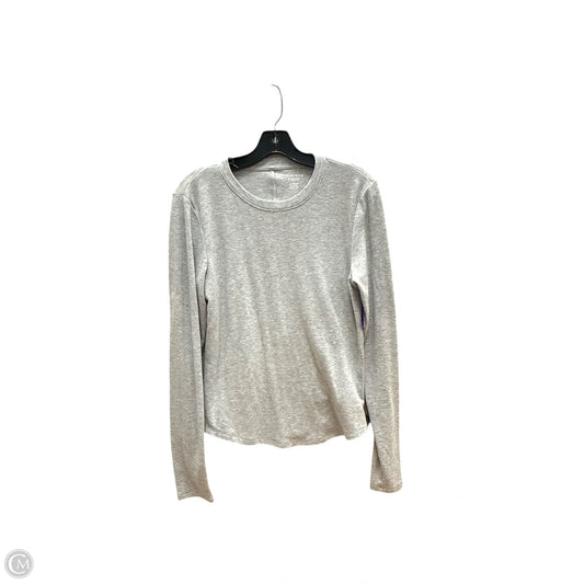 Top Long Sleeve Basic By American Eagle In Grey, Size: Xl