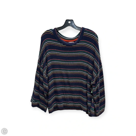 Top Long Sleeve By Sundry In Striped Pattern, Size: L