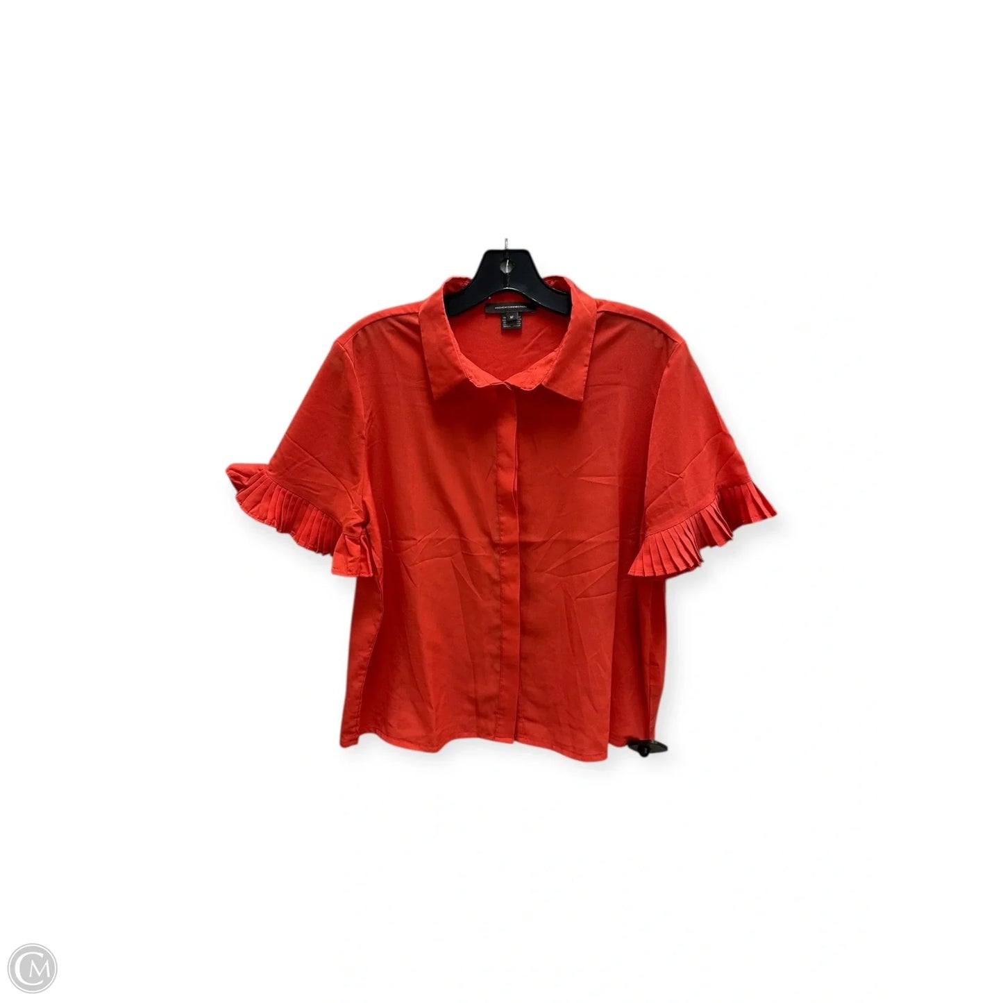 Top Short Sleeve By French Connection In Orange, Size: M