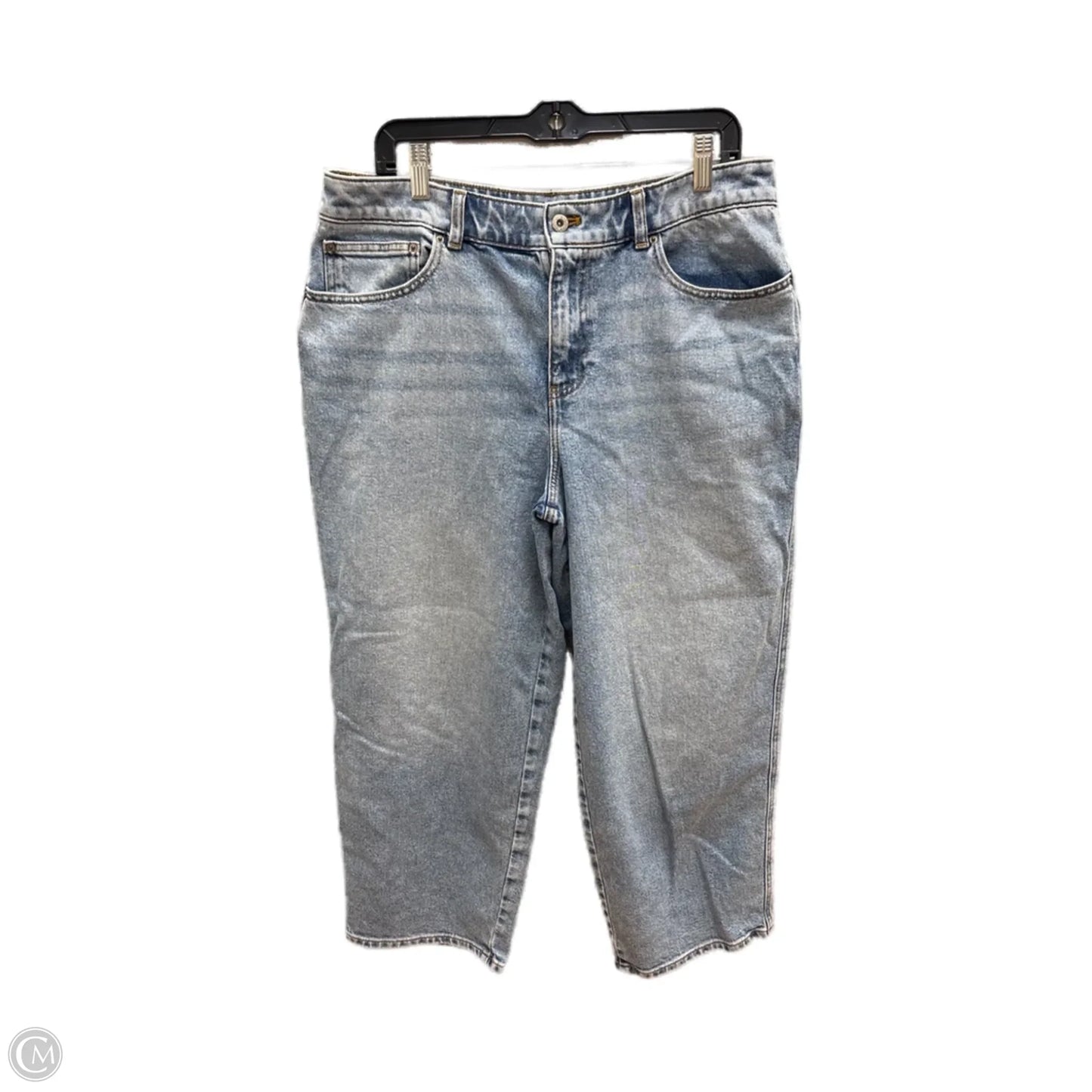 Jeans Straight By Talbots In Blue Denim, Size: 12