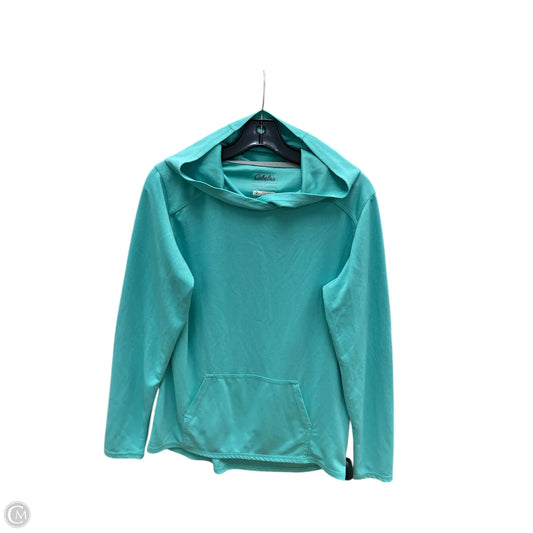 Athletic Top Long Sleeve Hoodie By Cabelas In Teal, Size: M