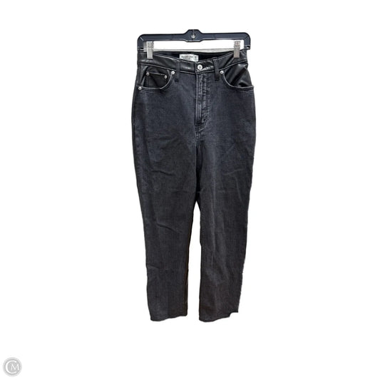 Jeans Straight By Abercrombie And Fitch In Black, Size: 6l