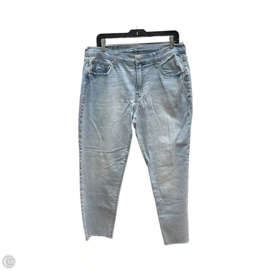 Jeans Cropped By Gap In Blue Denim, Size: 12